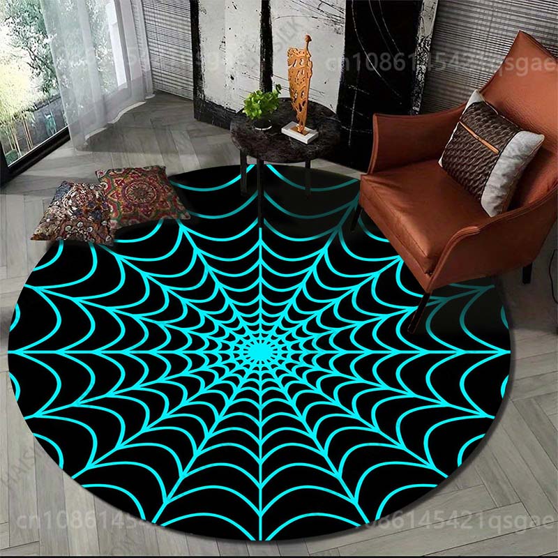Multiplication Table Mat - Multiple sizes Blue spider web pattern