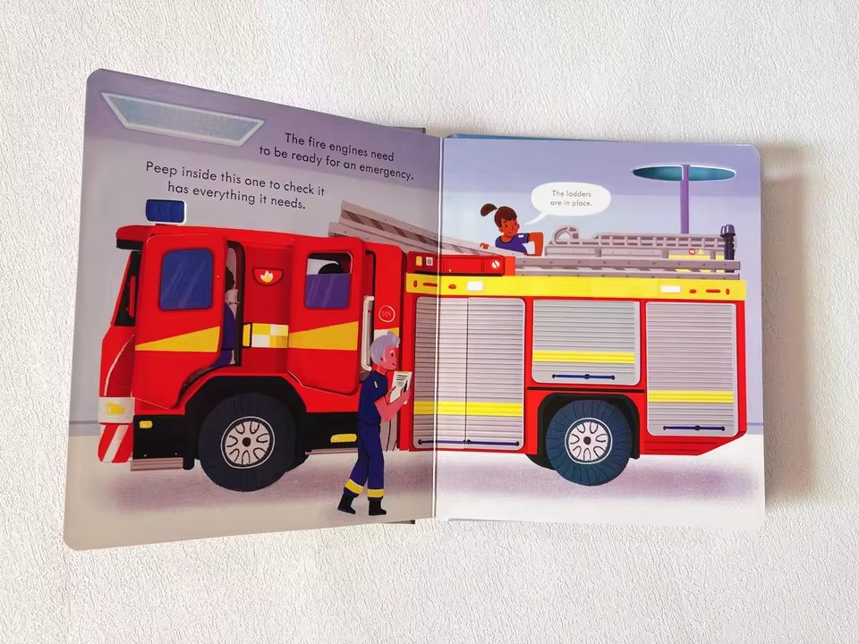 Usborne Peep Inside How A Fire - đánh giá và giá Kids Education Book